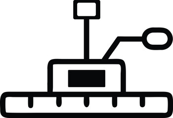 industrial icon glyph style bold solid vector