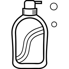 Shampoo line art vector