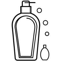 Shampoo line art vector