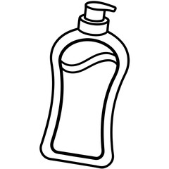 Shampoo line art vector