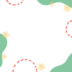 abstract frame with flowers