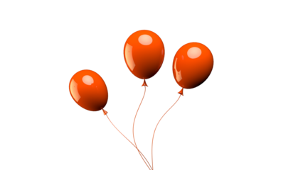 Set of Realistic Party Event Balloons Isolated on White Background. Balloon in different colors isolated on white background. Vector illustration colorful balloons isolated on transparent