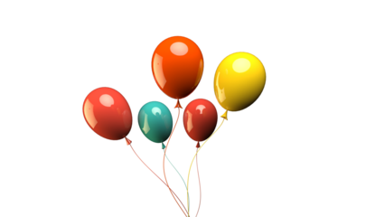 Birthday and celebration banner with balloons and confetti. New Year, anniversary, or birthday party concept. Colorful balloons filled with confetti 4k Video. Birthday balloons and confetti	