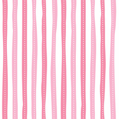 Pink vertical stripes seamless pattern for Valentine's day textile prints, wallpaper, backgrounds, packaging, wrapping paper, etc. EPS 10