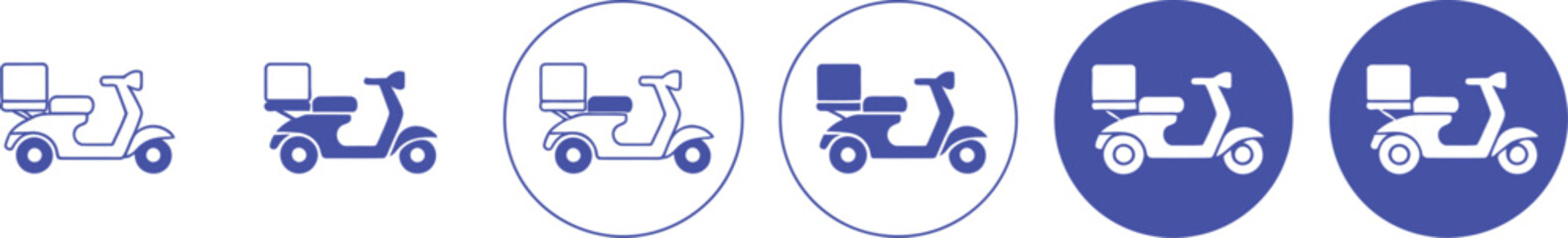 Fototapeta premium Scooter in varying sizes and styles moped delivery