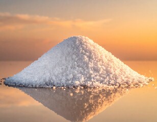 Close-Up of Sea Salt Crystals with Metallic Shine