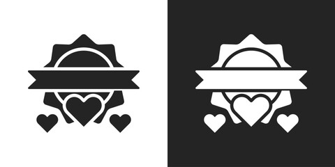 loyalty Icon In Black And White Glyph Style