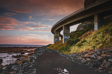 Photo taken at Sea Cliff Bridge in December 2025, showing the iconic coastal bridge and ocean views, with people enjoying walking and sightseeing along the coast.