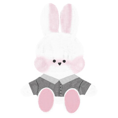 Cute rabbit animal illustration design vector