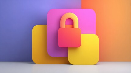Data Protection Regulation Background With Abstract Shapes in Various Colors to Convey Security and Compliance in Digital Spaces