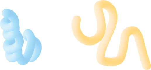 Obraz premium Collection of Abstract 3D Fluid Gradient Shapes and Wavy Lines for Modern Branding and Web Design