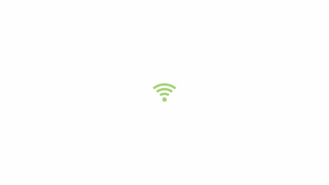 No Use wifi signal icon. Forbidden wifi use . Network signal error sign. Net Connection lost symbol. with transparent background in 4K animation