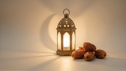 Lantern and Dates on Table