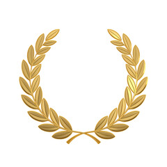 Gold Laurel Wreath Symbol Often Used for Awards and Achievements in Various Cultures and Traditions