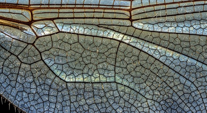 Close-up of stained glass dragonfly wing.