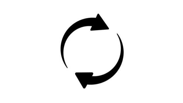 Circular Loading Arrow Rotating Loop Animation with Alpha Channel for UI UX Interface.