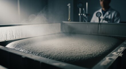 Captured moments of carbonnegative concrete curing under controlled conditions to maximize carbon sequestration capabilities in construction.