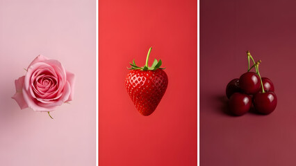 Pink Rose, Red Strawberry, Deep Cherries