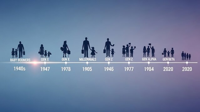 Family Silhouettes Through The Decades.