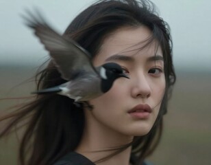 When Wings Cross the Gaze