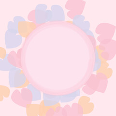 pink background with heart card design