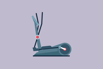 Elliptical machine gym property. Gym property Concept. Colored flat vector illustration isolated