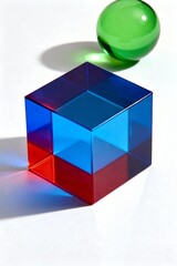 colorful cubes isolated on white