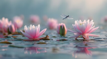 Zarte Seerosen auf ruhigem Wasser bei Morgenlicht
Bl&uuml;hende Kirschbl&uuml;ten mit fallenden Bl&uuml;tenbl&auml;ttern im Fr&uuml;hlingshimmel
