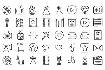 Video and Audio Media Icons for Digital Entertainment Systems