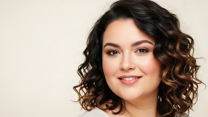 Portrait of a smiling young woman.