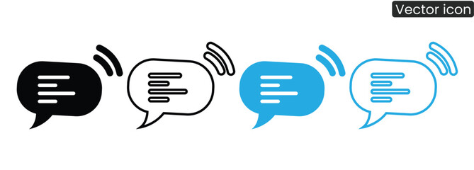 Vibrant chat bubble icons for modern digital communication and dialogue