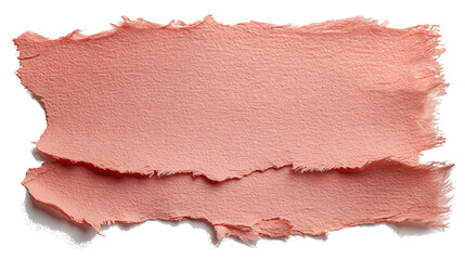 Two pieces of pink blush isolated on a transparent background makeup cosmetic
