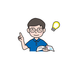 解説をする男性・吹き出し・コメント・先生