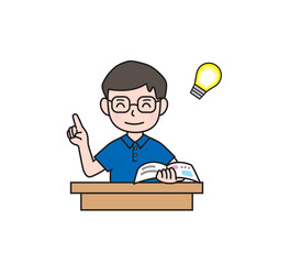 解説をする男性・吹き出し・コメント・先生