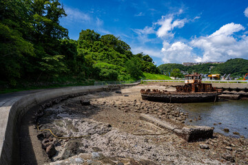 鼠島公園の銀杏丸の風景（長崎市）