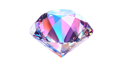 A radiant, faceted gemstone sparkles with colorful refractions against black