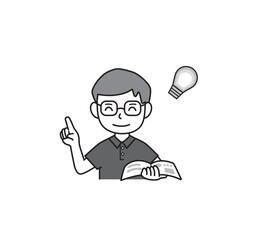 解説をする男性・吹き出し・コメント・先生