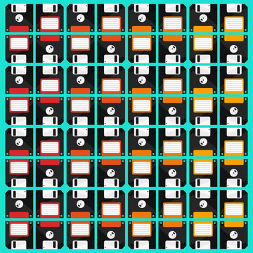disquete - mosaico de disquetes coloridos representando tecnologia obsoleta e armazenamento de dados antigo