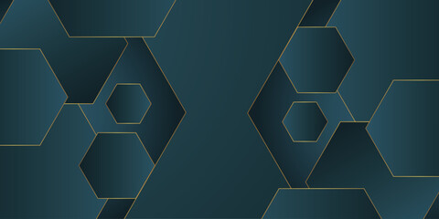 Abstract dark green hexagon background. pattern vector illustration background on transparent.  The image conveys a futuristic, digital aesthetic. vector innovation future technology background. 