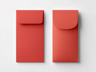 Two red envelopes for chinese new year, spring festival, and lunar new year celebrating tradition and good luck