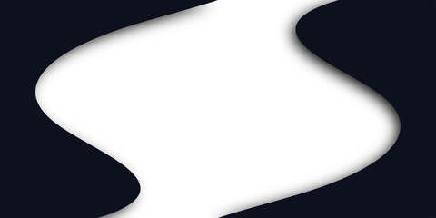 Vector illustration of a blank silver paper sheet with a 3d curl corner featuring a black silhouette of a smiling woman with long hair on a textured wallpaper background template