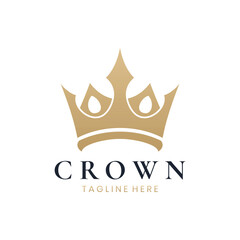 Luxury gold crown logo design