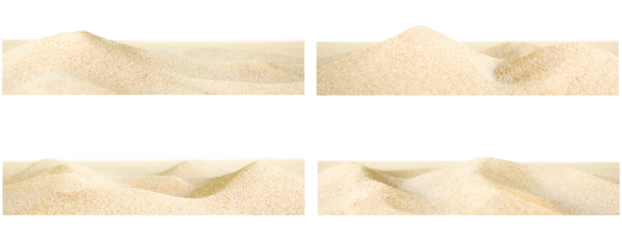 close-up photograph showcasing various textured sand formations, capturing the subtle nuances of desert or beach environments.