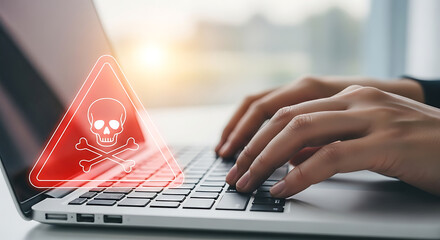Computer Virus Warning Cyber Security Threat Data Breach Danger Online