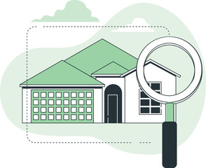 Inspecting a Modern House with a Magnifying Glass