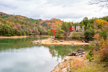 八大龍王、岡山市、鳥居、パワースポット、風景、歴史、名所、神社、観光地、日本、観光、神社仏閣、参道、自然、境内、観光名所、岡山県、岡山、参拝、龍王池、池