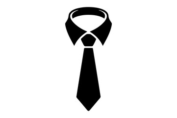 Formal shirt collar with necktie icon vector design