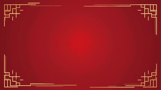 Red Fan Pattern Background imlek