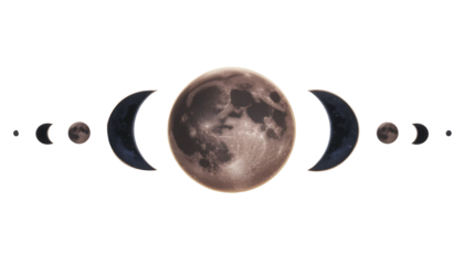 Elegant Celestial Moon Phase Cycle Minimal Astrology Design