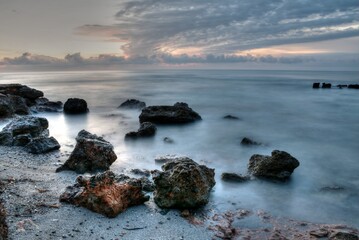 Amanecer en la playa de Benicasim Castellon